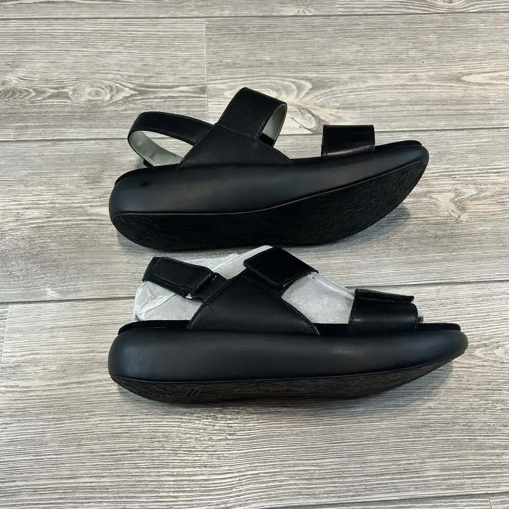 Alegria Bailee Women's Black Leather Triple Strap Sandals NIB Size 40 9.5-10 - Picture 5 of 7